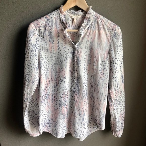 Rebecca Taylor Leo Fever animal print Top size 6 - Picture 1 of 7
